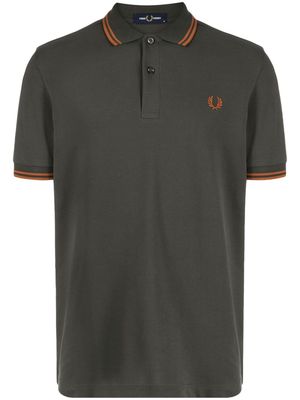 Fred Perry logo-embroidered polo shirt - Green