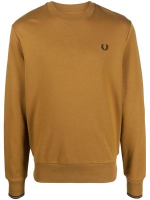Fred Perry logo-embroidered sweatshirt - Brown