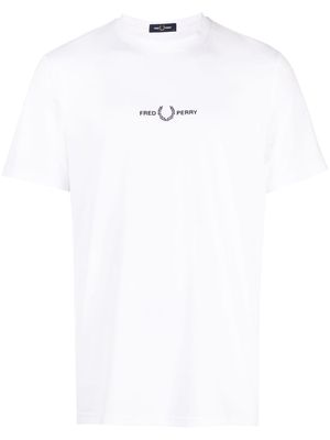 Fred Perry logo-print crew-neck T-shirt - White