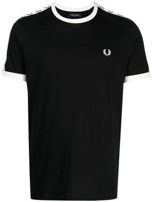 Fred Perry logo-tape cotton T-shirt - Black