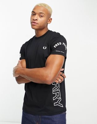 Fred Perry patch branding t-shirt in black
