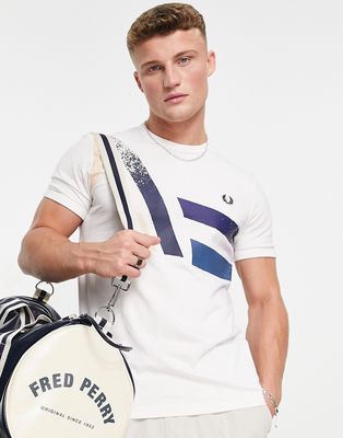 Fred Perry Reissues abstract print t-shirt in white