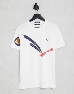 Fred Perry Reissues abstract t-shirt in white
