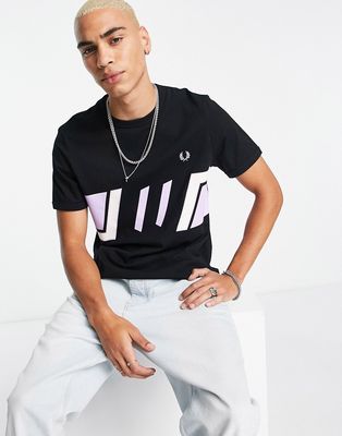 Fred Perry Reissues bold graphic t-shirt in black