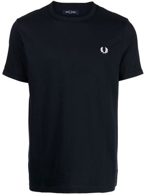 Fred Perry Ringer logo-embroidered T-shirt - Blue
