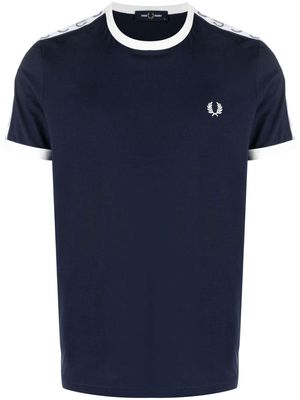 Fred Perry Ringer logo-tape T-shirt - Blue