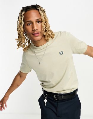 Fred Perry ringer t-shirt in off white