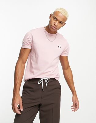 Fred Perry ringer T-shirt in pink