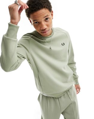 Fred Perry ripstop tricot sweatshirt in seagrass green