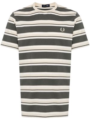 Fred Perry striped cotton T-shirt - Neutrals