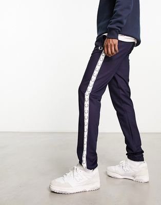 Fred Perry taped sweatpants in blue
