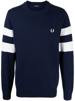 Fred Perry Tipped Sleeve crew-neck jumper - Blue