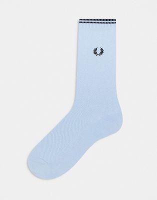 Fred Perry tipped socks in light blue