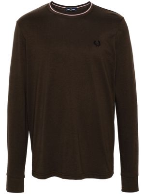 Fred Perry Twin Tipped cotton T-shirt - Brown