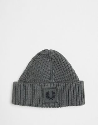 Fred Perry unisex logo chunky rib in gray