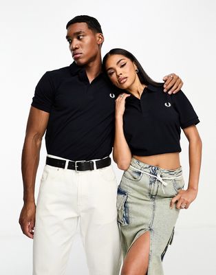 Fred Perry unisex plain polo shirt in navy