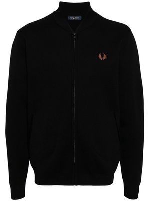 Fred Perry zip-up bomber jacket - Black