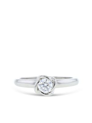 Fred pre-owned platinum Fleur Céleste solitaire diamond ring - Silver