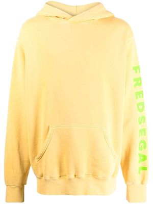 Fred Segal Doheny logo-print hoodie - Yellow