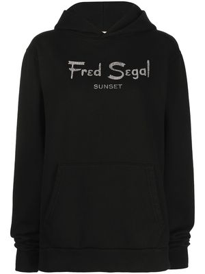 Fred Segal Sunset logo-print pullover hoodie - Black