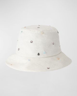 Fredo Embroidered Sequin Bucket Hat