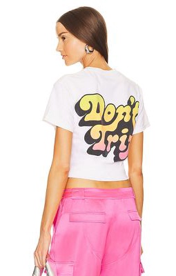 Free & Easy Don't Trip Shadow Tee in White