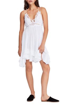 Free People Adella Frilled Chemise in White