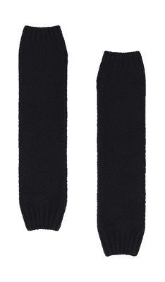 Free People Amour Knit Arm Warmers in Black