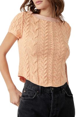 Free People Baby Cable Sweater in Belle Of Georgia