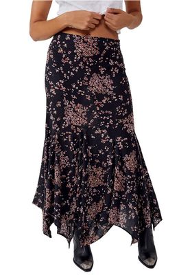 Free People Backseat Glamour Maxi Skirt in Black Combo