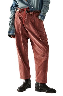 Free People Bay To Breakers Destroyed Cargo Pants in Roasted Russet