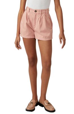 Free People Billie Front Pleat Chino Shorts in Rosie