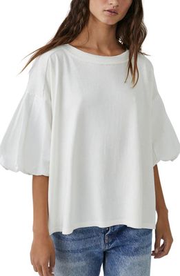 Free People Blossom Raw Edge Top in Optic White