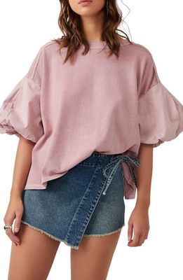 Free People Blossom Top in Mauve Zephyr