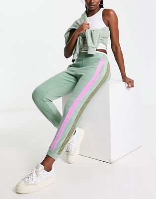 Free People Blue Monday fleece sweatshirt in multi-Green