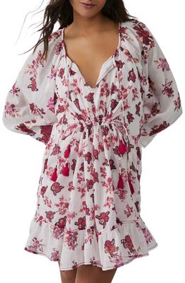 Free People Camella Floral Print Minidress in Ivory Combo