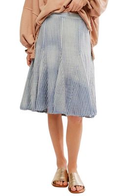 Free People Candace Stripe Cotton & Linen Skirt in Summer Stripe at Nordstrom, Size Medium