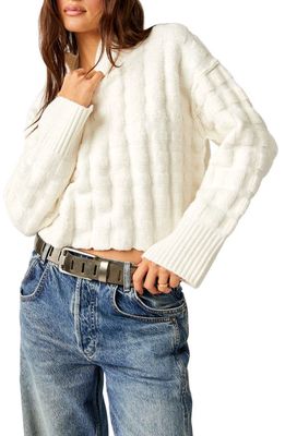 Free People Care Soul Searcher Mock Neck Sweater in Ivory