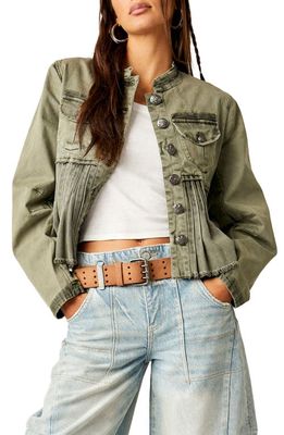 Free People Cassidy Denim Jacket in Military