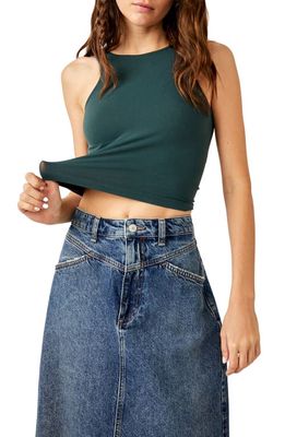 Free People Clean Lines Crop Tank in Forest Pool