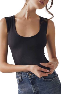 Free People Clean Lines Seamless Muscle Fit Camisole in Black