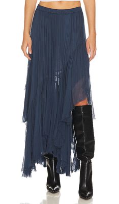 Free People Clover Skirt in Navy