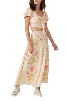 Free People Easy to Love Floral Two-Piece Maxi Dress in Tea Combo