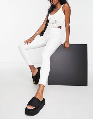 Free People Feel Alright high rise skinny jeans in white