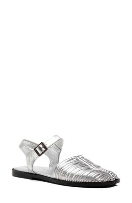 Free People Frankie Fisherman Sandal in Chrome Metallic