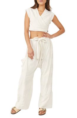 Free People free-est Island Crop Top & Wide Leg Pants in Tea