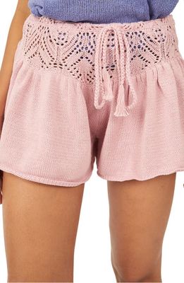 Free People free-est Lily Fauxchet Sweater Shorts in Lilac Wine