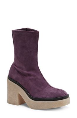 Free People Gigi Suede Platform Boot in Fig