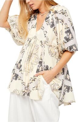 Free People Girl Talk Tunic Top in Ivory