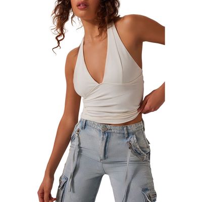 Free People Have it All Halter Top in Ivory at Nordstrom, Size X-Large